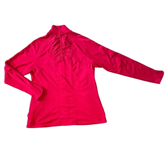 Athleta Red Half Zip Long Sleeve Pullover Shirt Women's Size XL 1605 - Picture 6 of 7